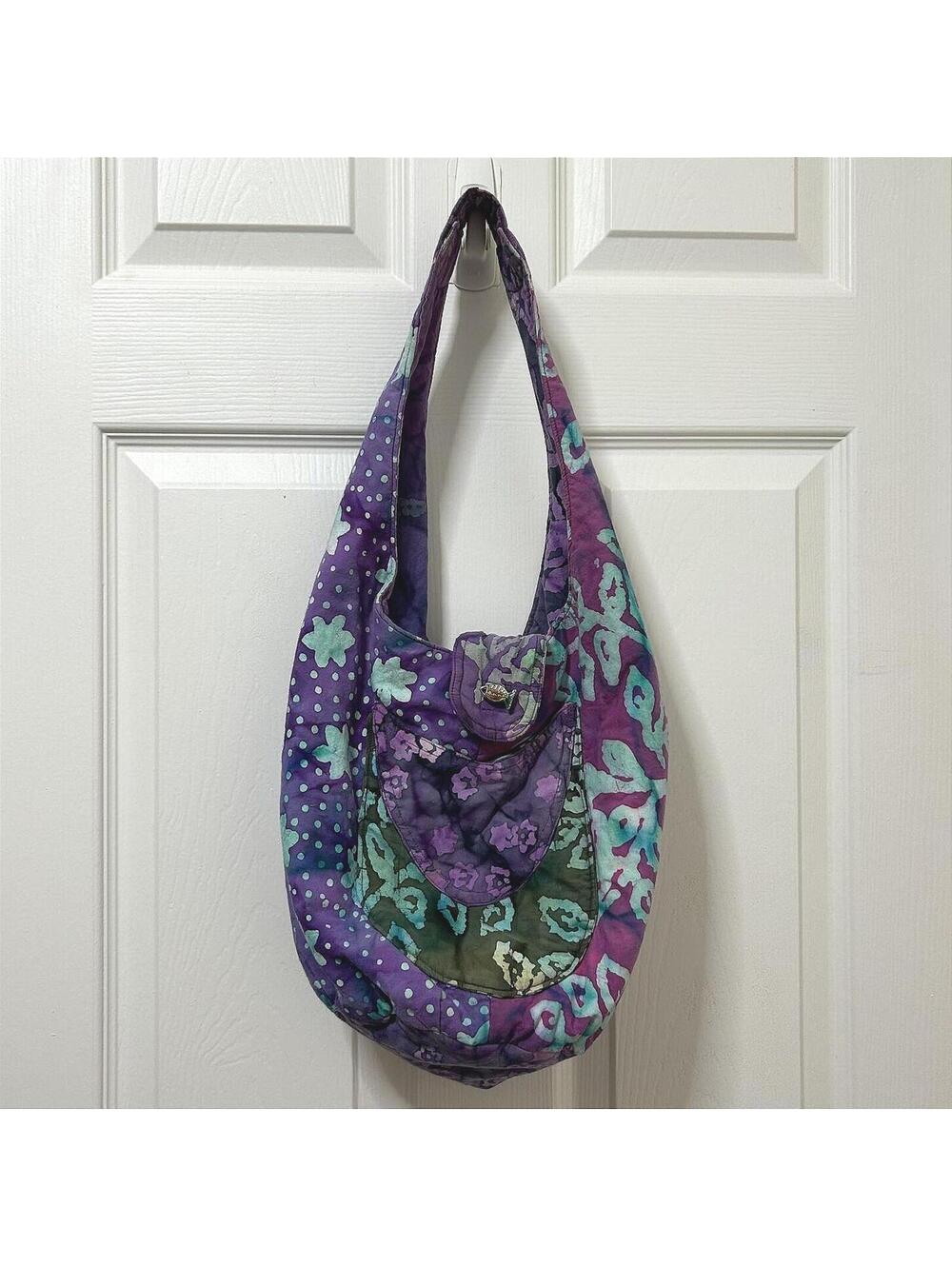 Vegan Hippie Patchwork Quilted Hobo Floral Shoulder Bag Y2K Fairycore Bohemian